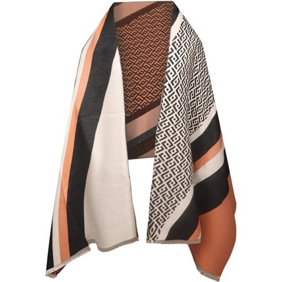 Scarfs for Women Pashmina Silky Shawl Wrap F-orange
